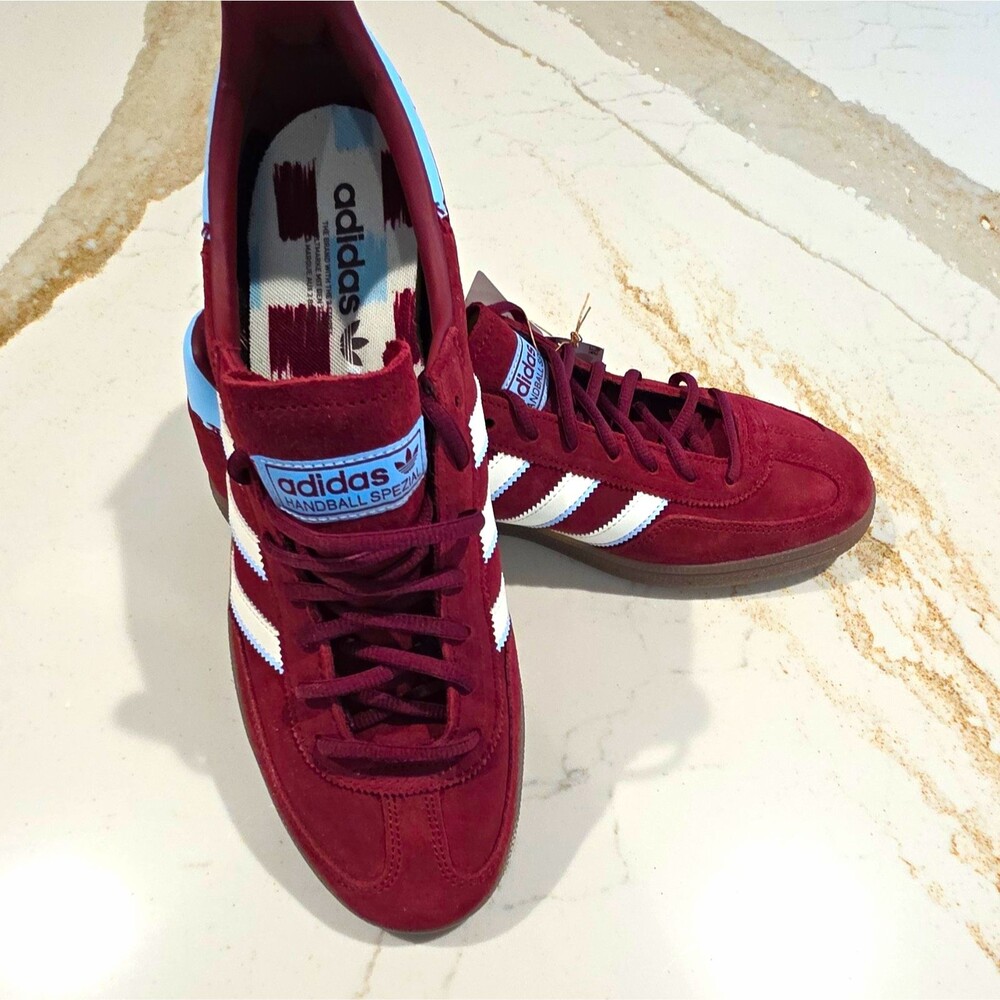 adidas Handball Spezial Chevron Stitch Pack Low Top Suede Shadow Red JS5042